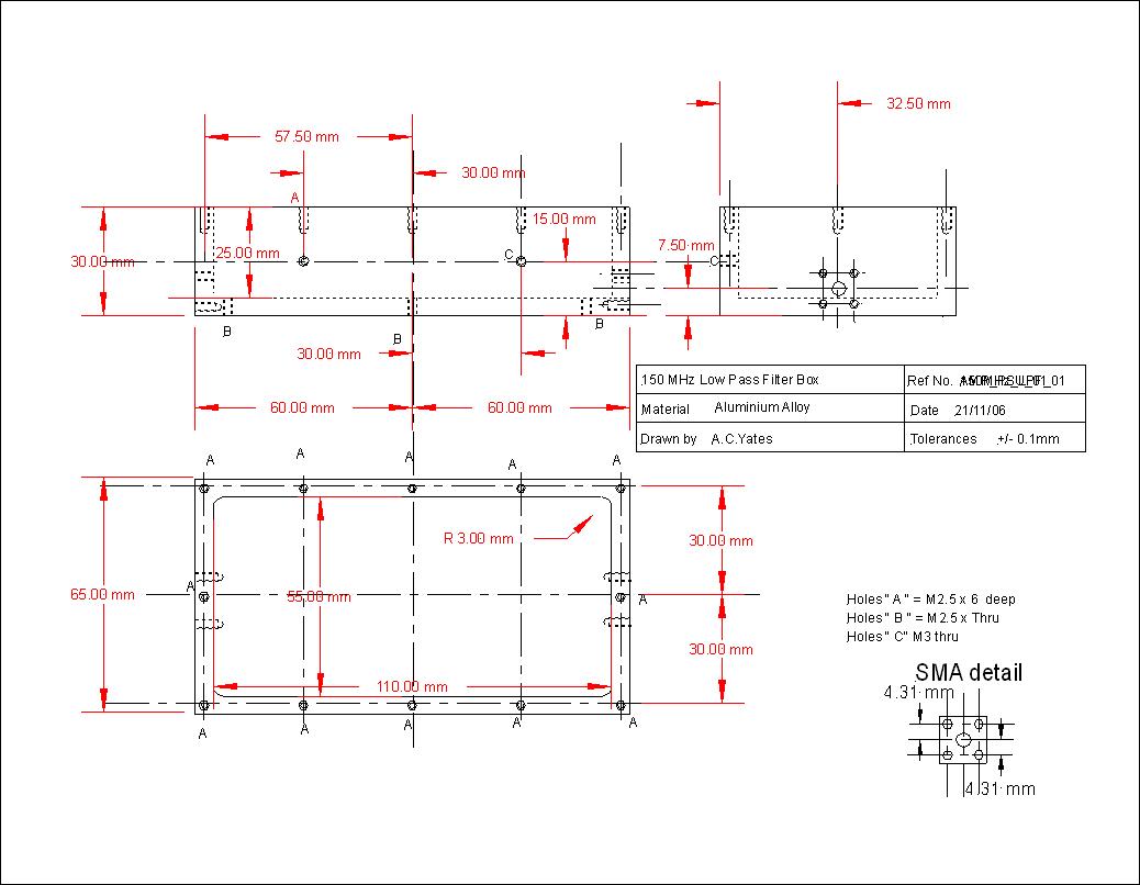 CAD Drawing of filter housing