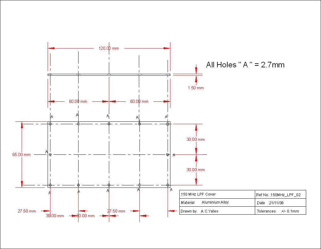 CAD Drawing of filter cover