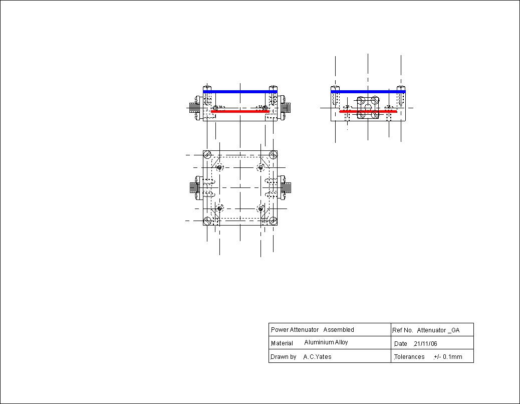 General Assembly drawing of 6 dB Attenuator