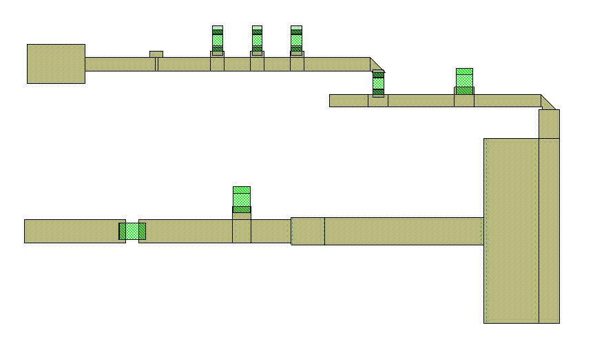 microwave office layout of the Input circuit before adding top ground plane