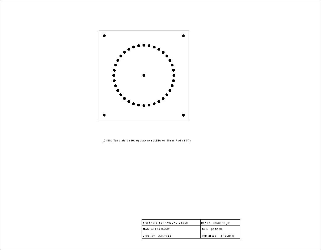 CAD Drawing of the PCB for the display